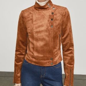 NWT BCBG MAXAZARIA Hansen Faux Suede Jacket